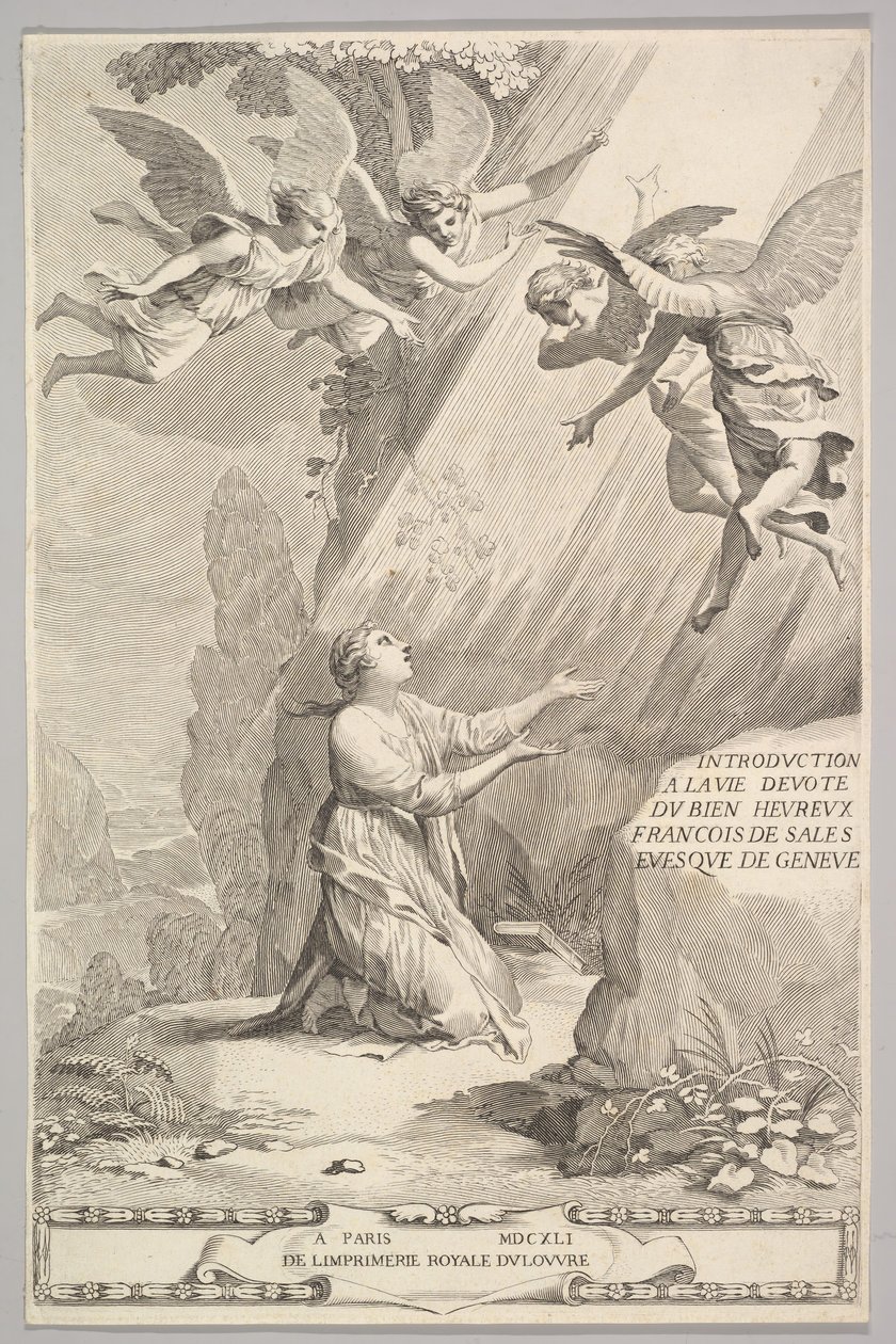 Title Page for François de Sales, Introduction to the Devout Life by Claude Mellan