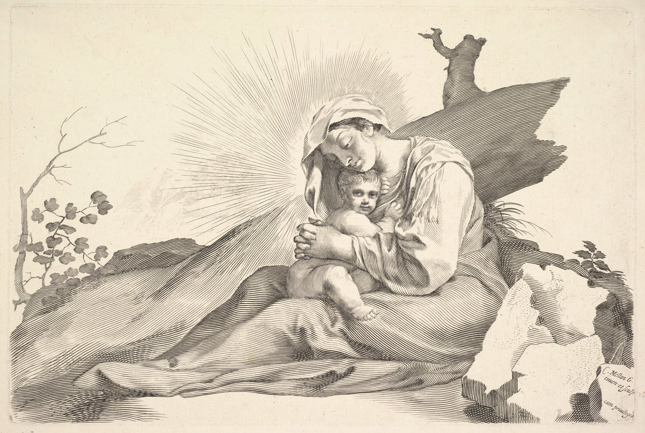 Virgin and Child by Claude Mellan