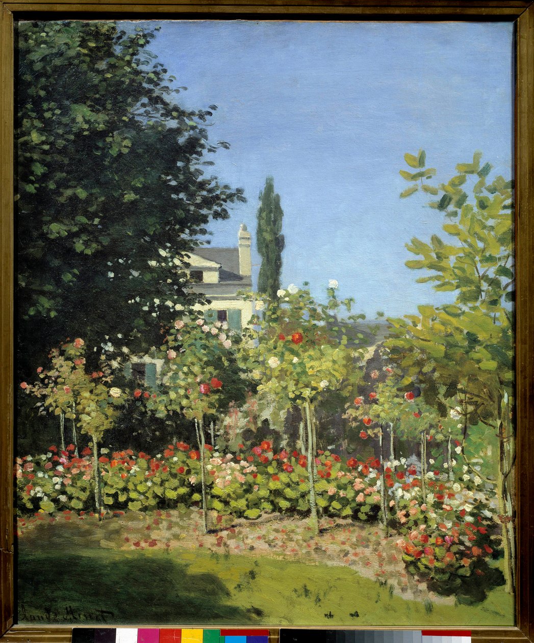 A Flower Garden in Sainte Adresse by Claude Monet