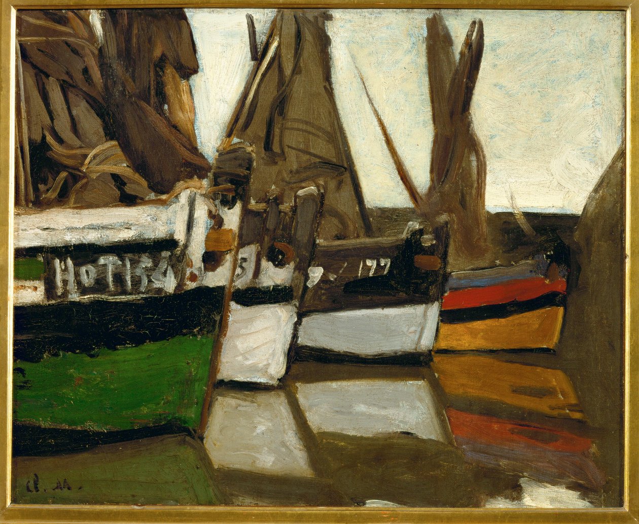 Fishing Boats, Honfleur by Claude Monet