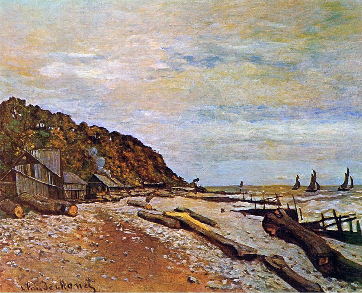 Boatyard near Honfleur, 1864 by Claude Monet
