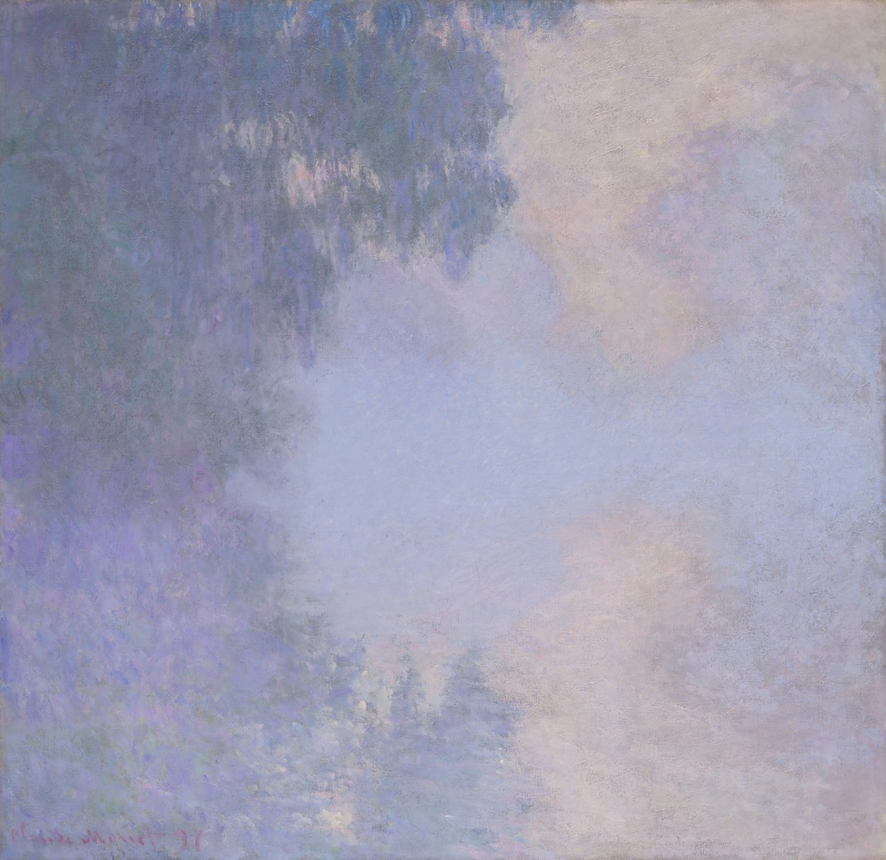 Branch of the Seine near Giverny Mist by Claude Monet