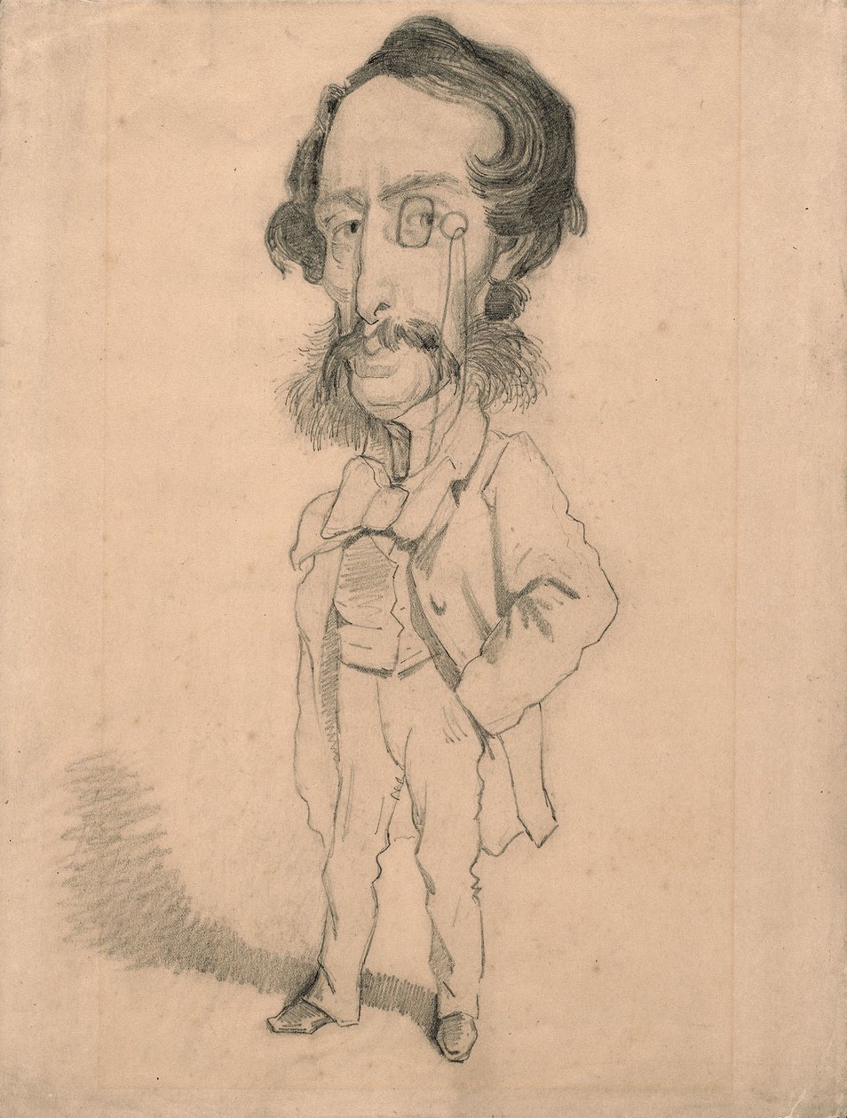 Caricature of Mario Uchard by Claude Monet