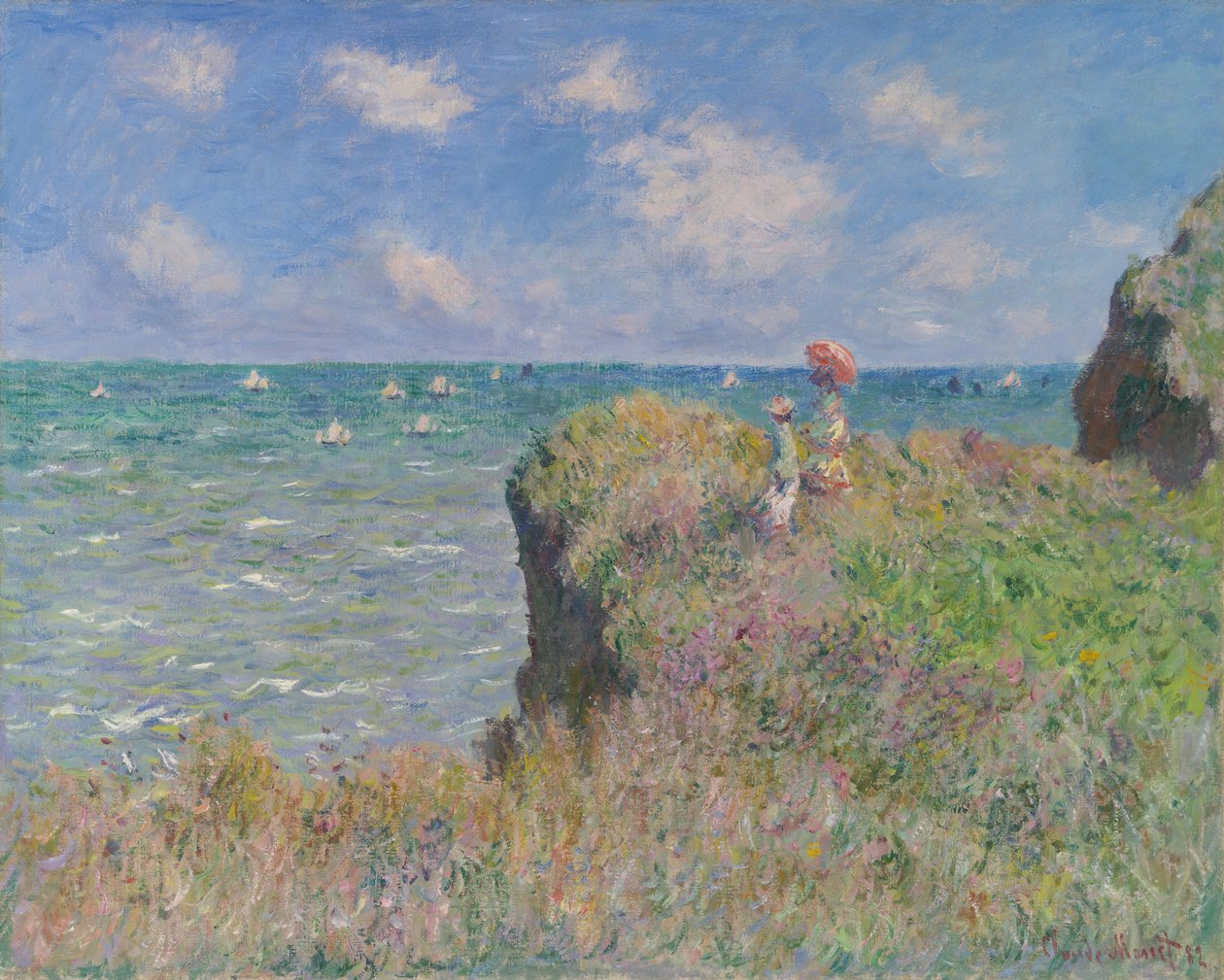 Cliff Walk at Pourville, 1882 by Claude Monet