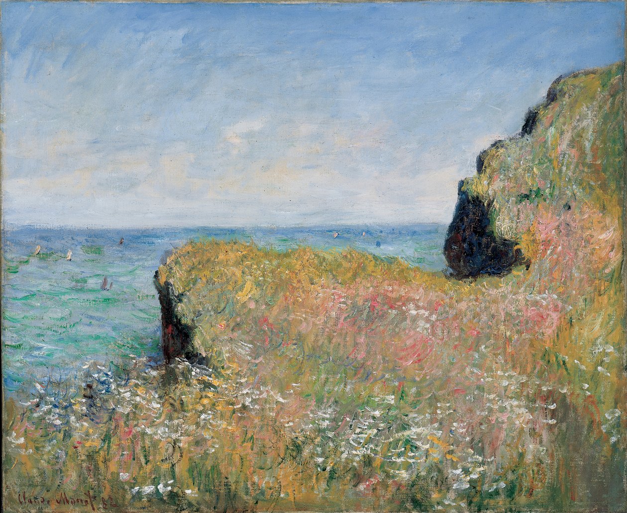 Edge of the Cliff, Pourville by Claude Monet