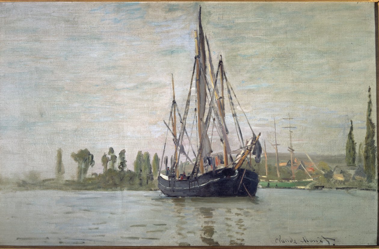 French Chase-Maree at Anchor by Claude Monet