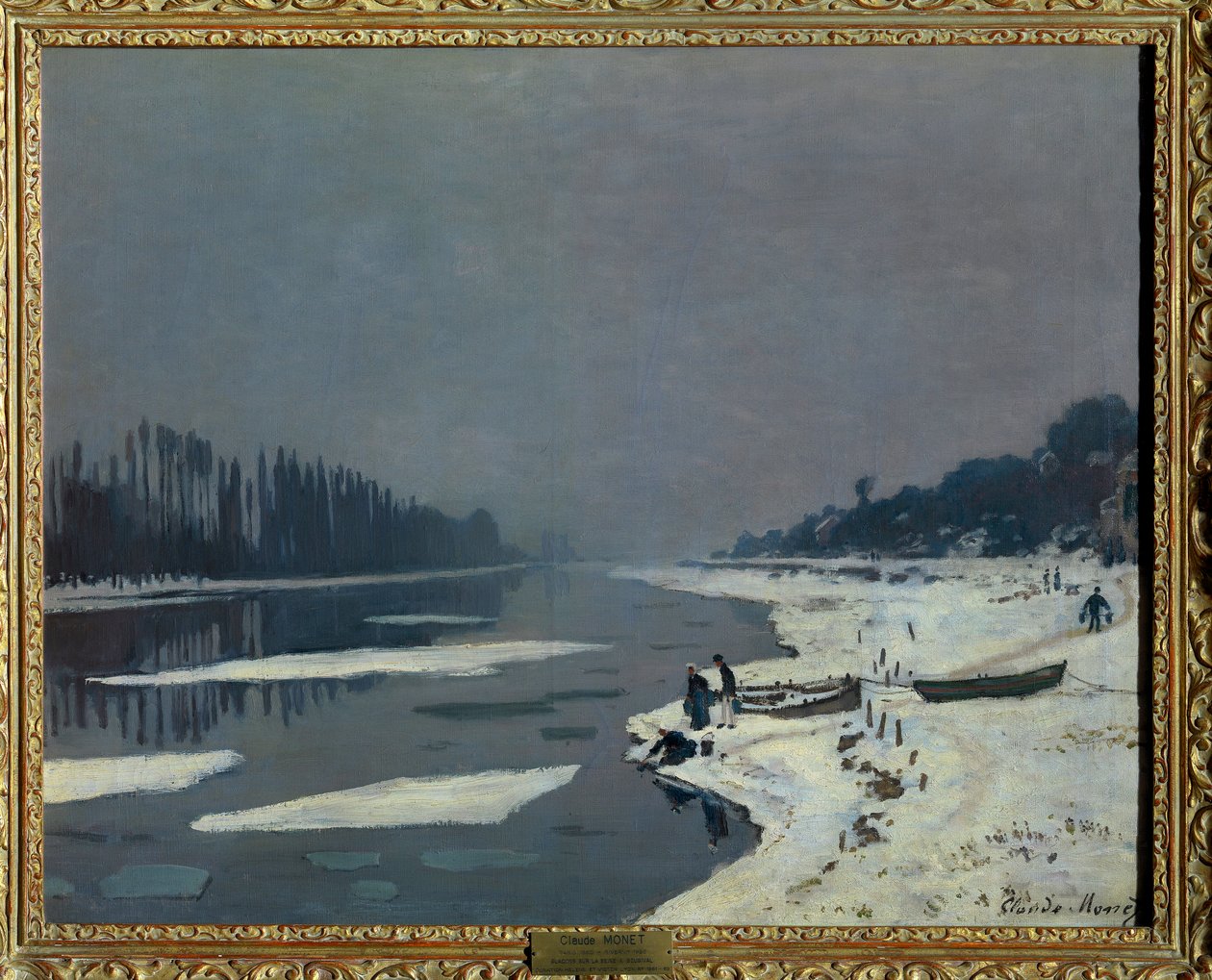 Ice Floes on the Seine at Bougival by Claude Monet