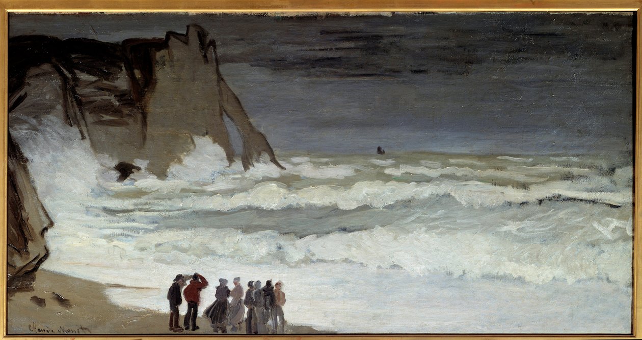 Rough Sea at Etretat by Claude Monet