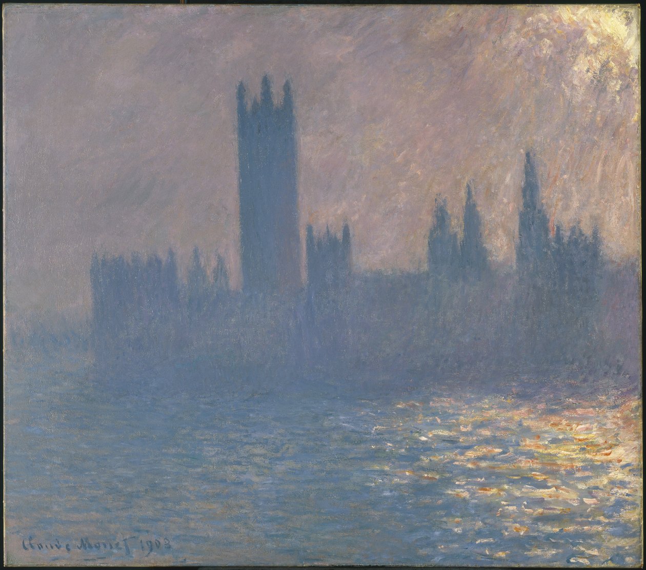 The Parliament, Sun Effect by Claude Monet