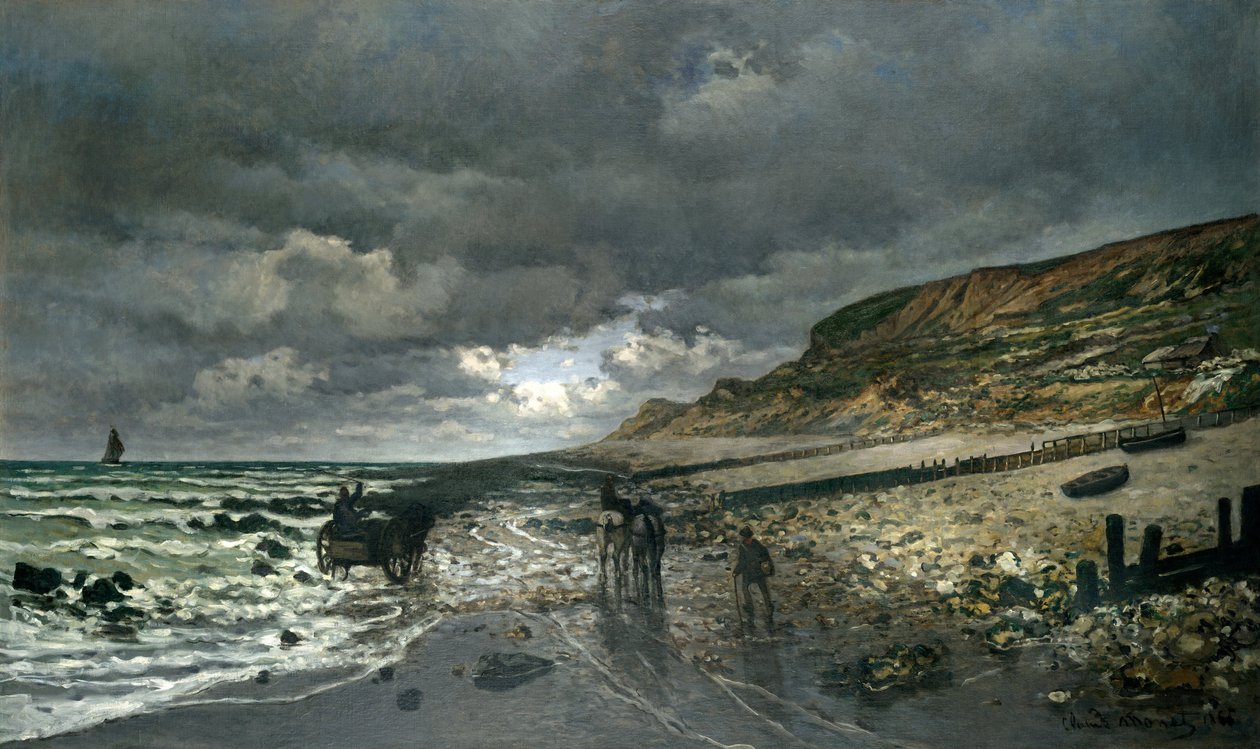 The Point of La Hève at Low Tide by Claude Monet