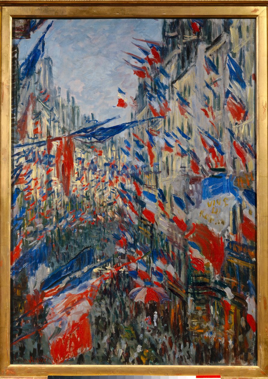 La Rue Saint-Denis in Paris, Feast 30 June 1878 by Claude Monet