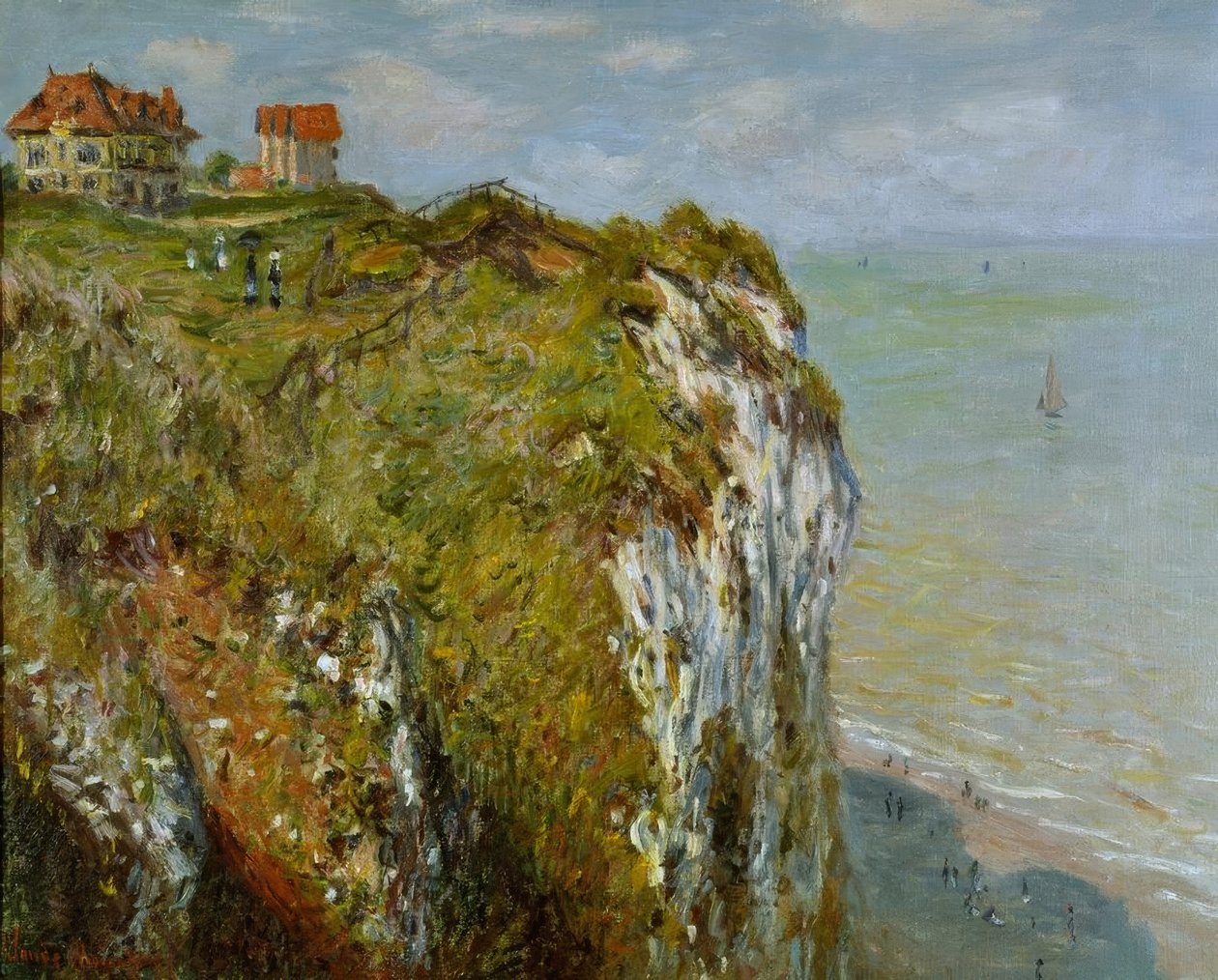 The Cliff at Dieppe by Claude Monet