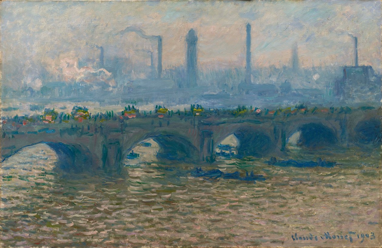 Waterloo Bridge, Grey Weather by Claude Monet