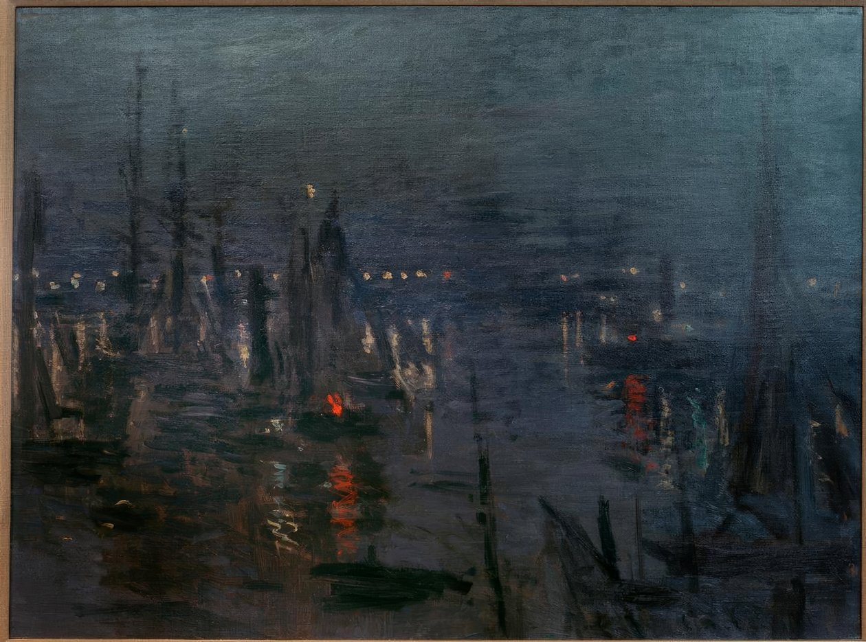 The Port of Le Havre, Night Effect by Claude Monet