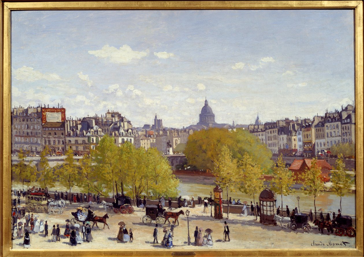 Le quai du Louvre in Paris in 1867. Painting by Claude Monet (1840-1926) by Claude Monet