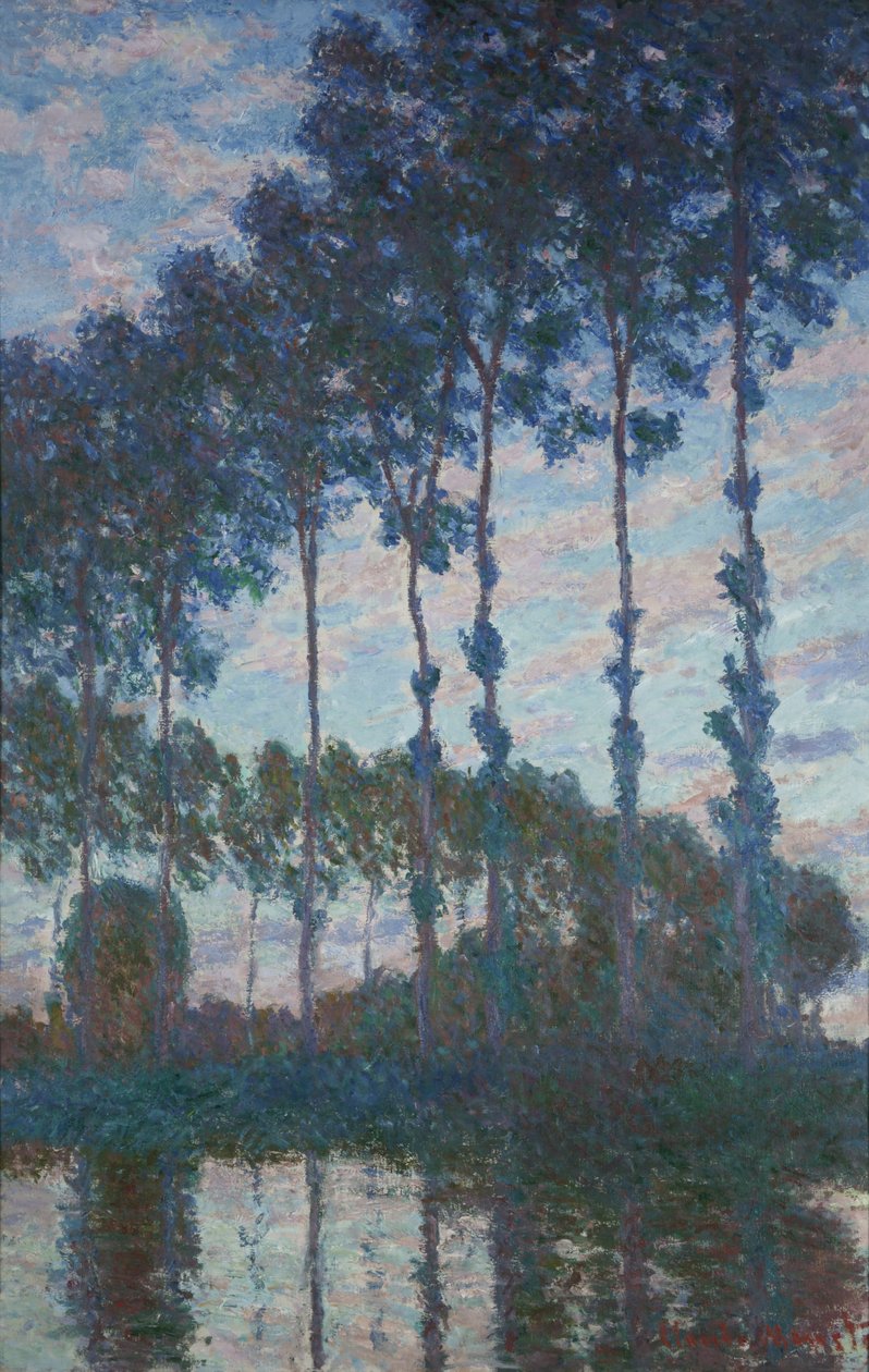 Poplars on the Banks of the Epte, Evening Effect by Claude Monet