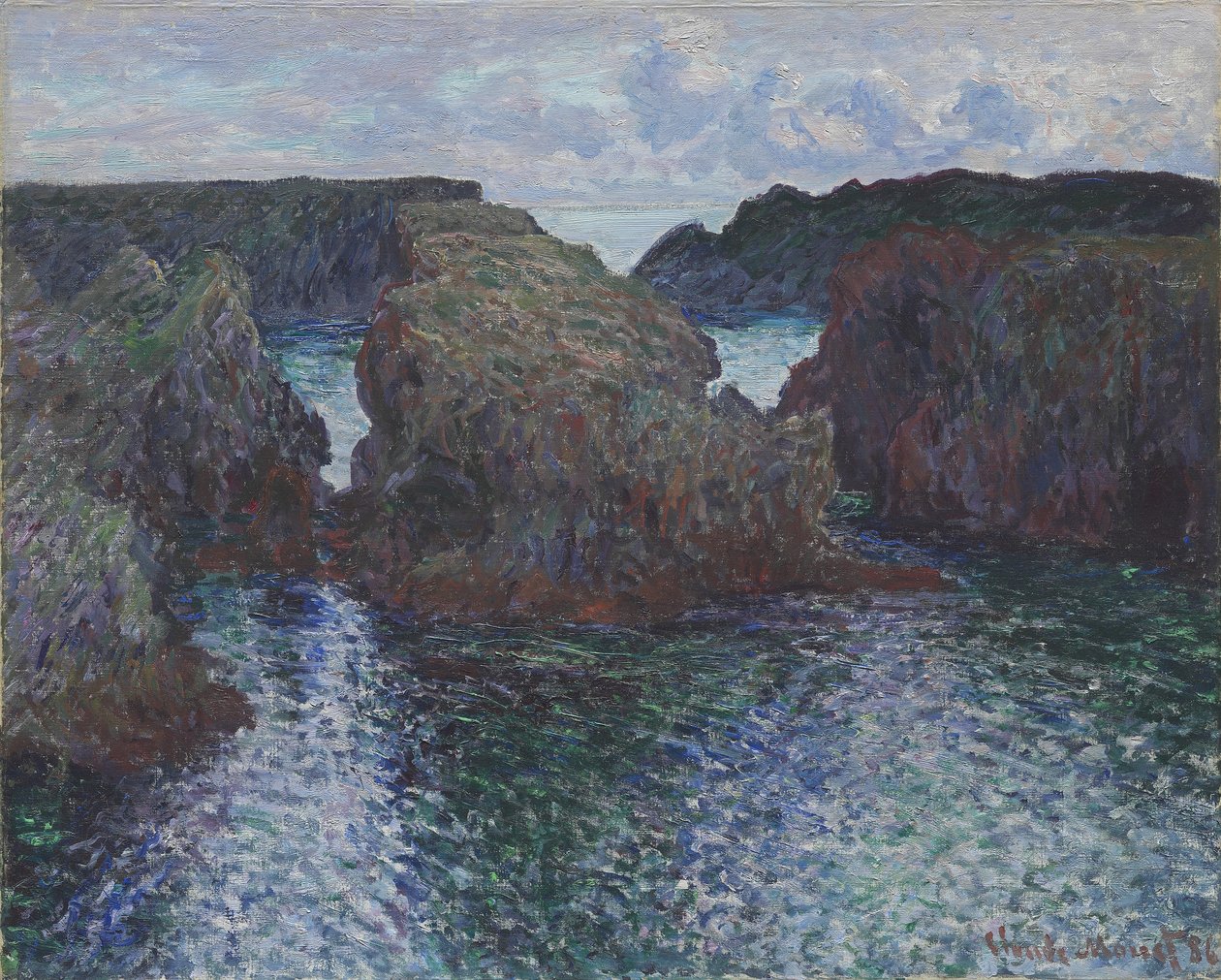 Rocks at Port-Goulphar, Belle-Île by Claude Monet
