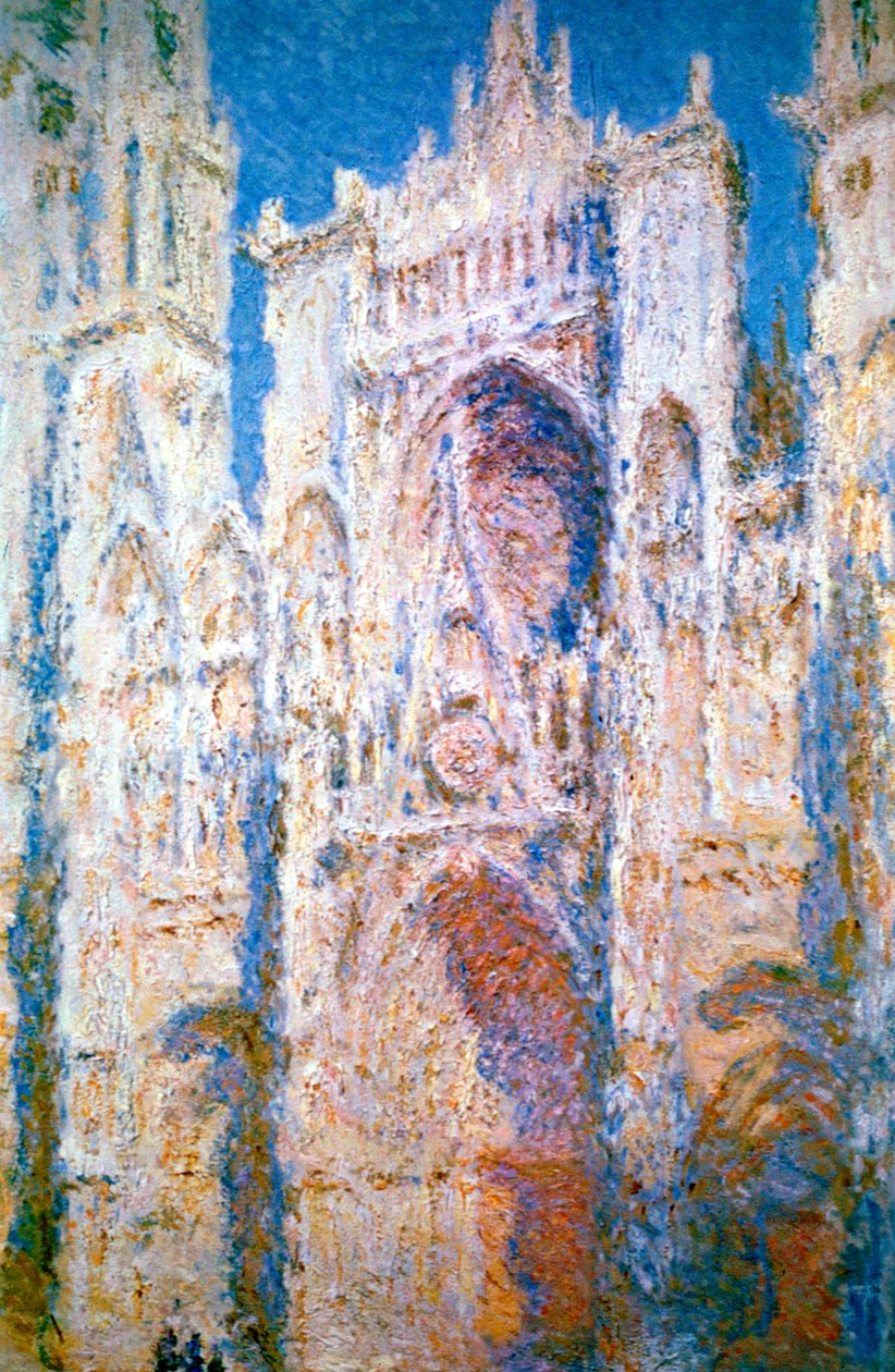 Rouen Cathedral, Harmony in Blue and Gold by Claude Monet