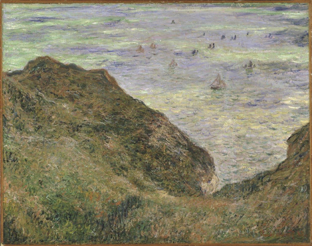 On the Cliff at Pourville by Claude Monet