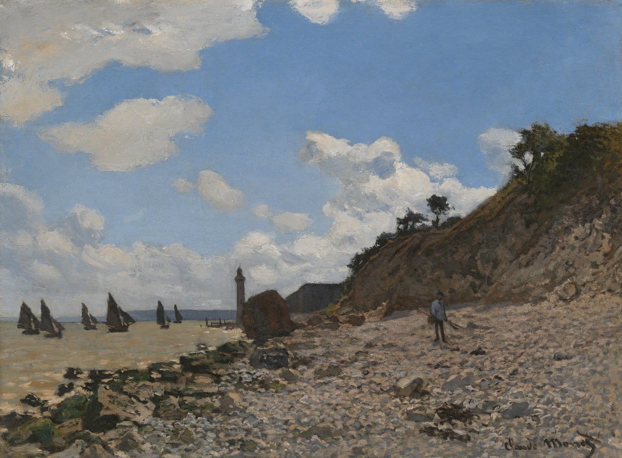 The Beach at Honfleur by Claude Monet