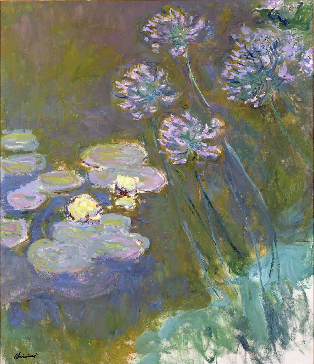 Waterlilies and Agapanthus by Claude Monet
