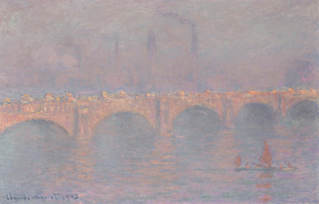 Waterloo Bridge, Soleil Voilé by Claude Monet