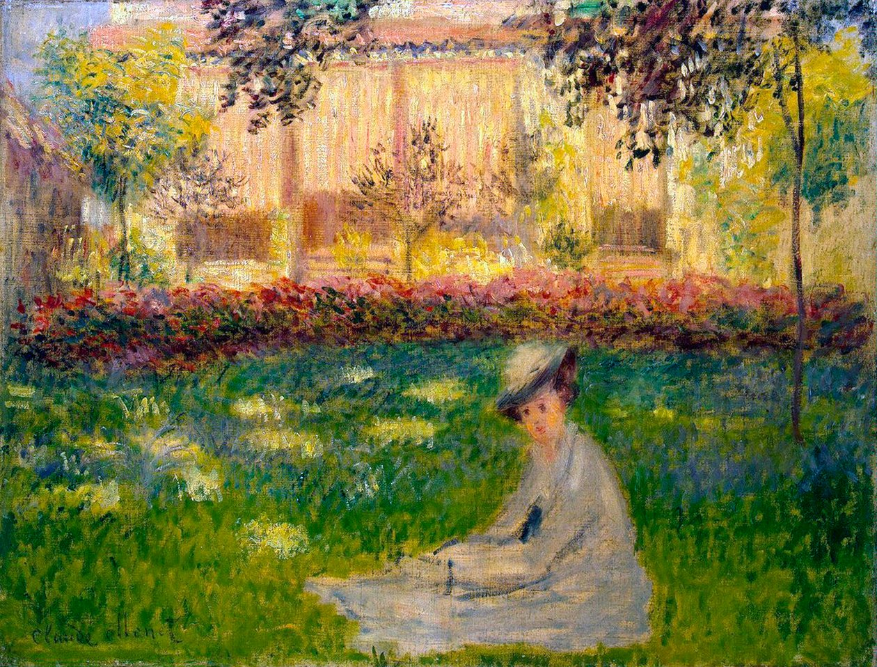 Woman in a Garden by Claude Monet