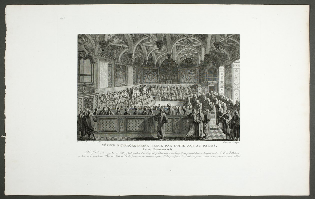 Special Session Held by Louis XVI at the Palace, from the series Historical Paintings of the French Revolution by Claude Niquet