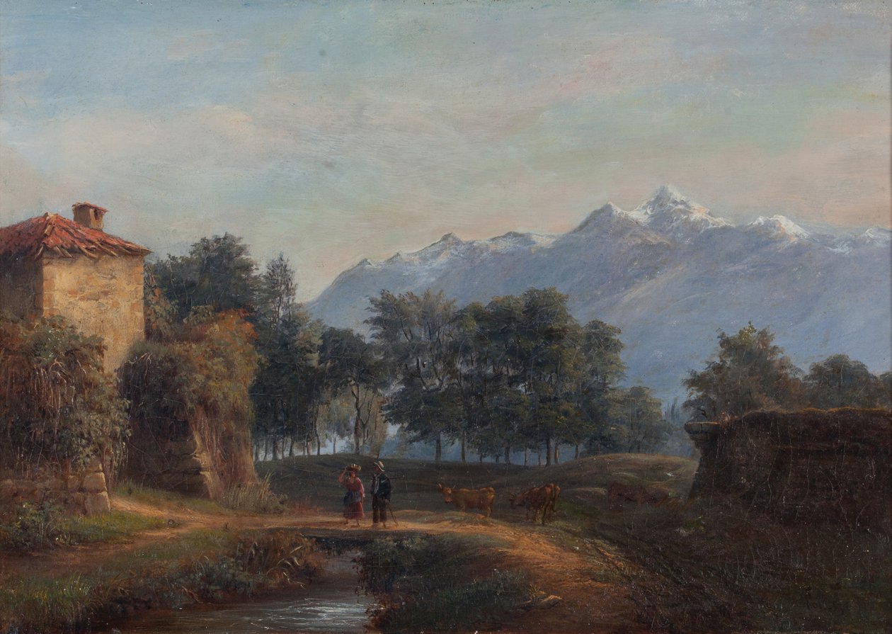 Walls of the ramparts of Grenoble on the side of Île Verte by Claude Pollet
