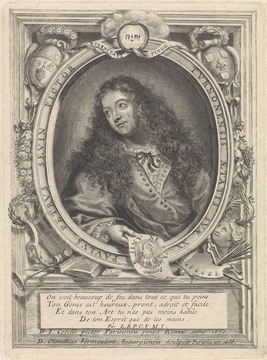 Portrait of the Painter Petrus Paulus Sevin of Tours by Claudius Vermeulen