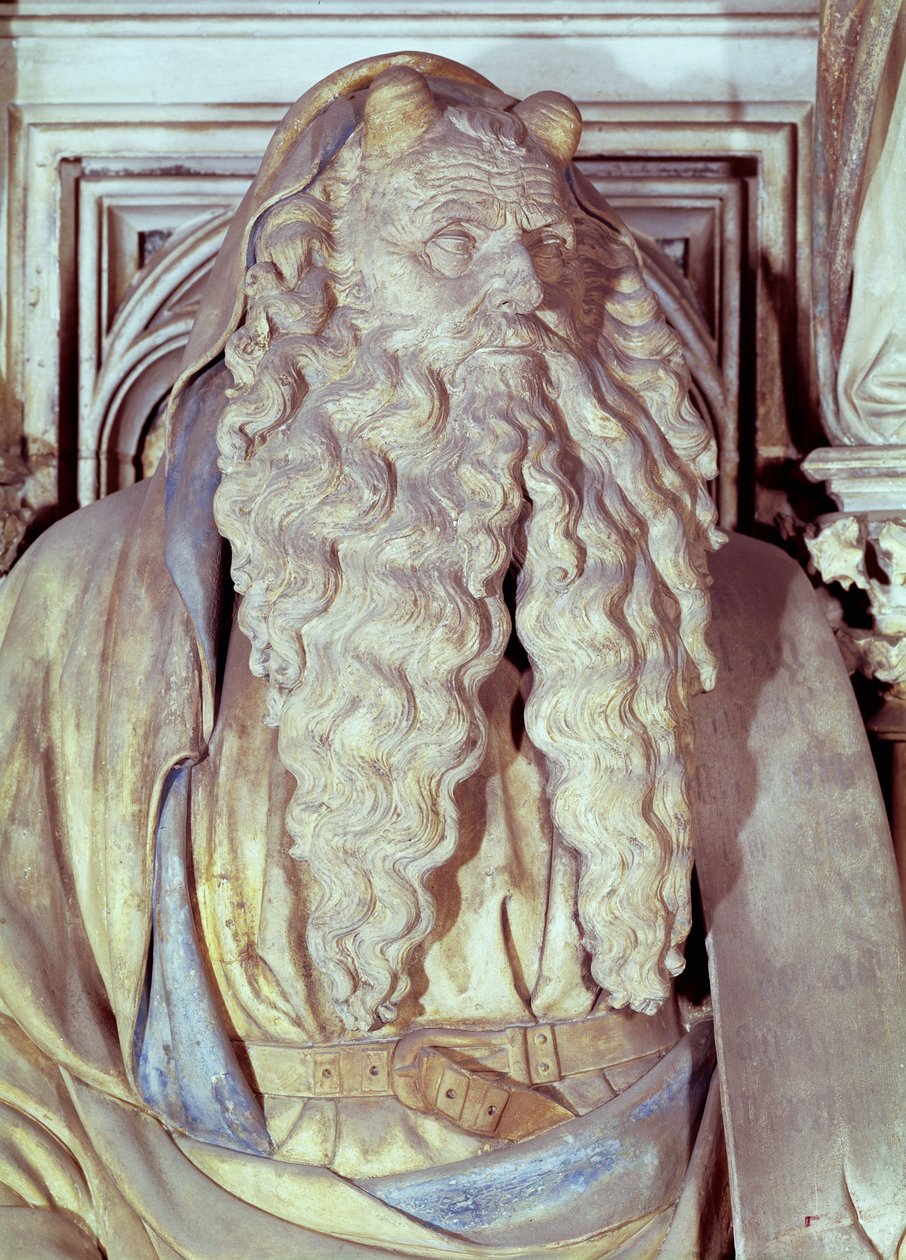 Moses (detail) by Claus and Malouel, Jean Sluter