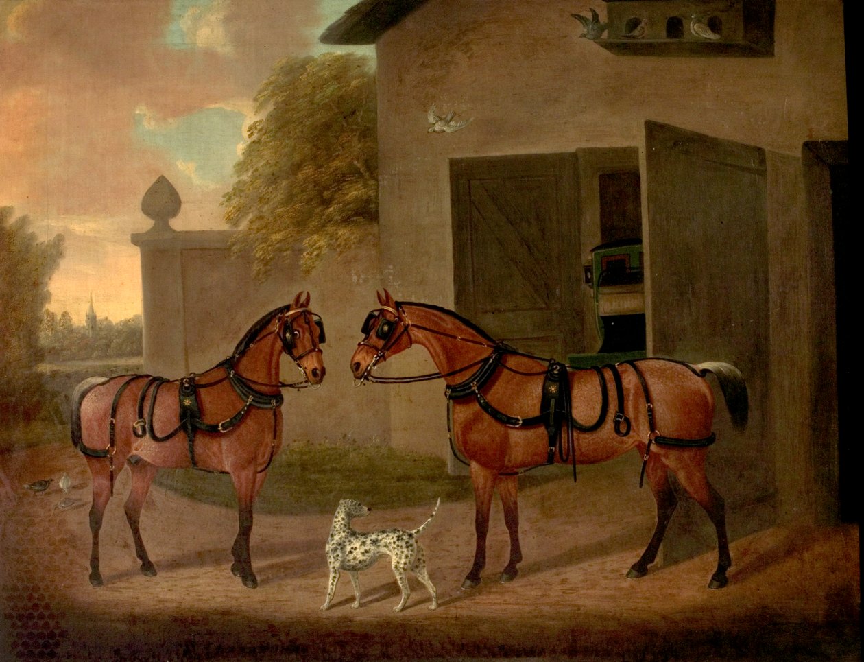 Carriages, Horses and Dogs by Clifton Tomson