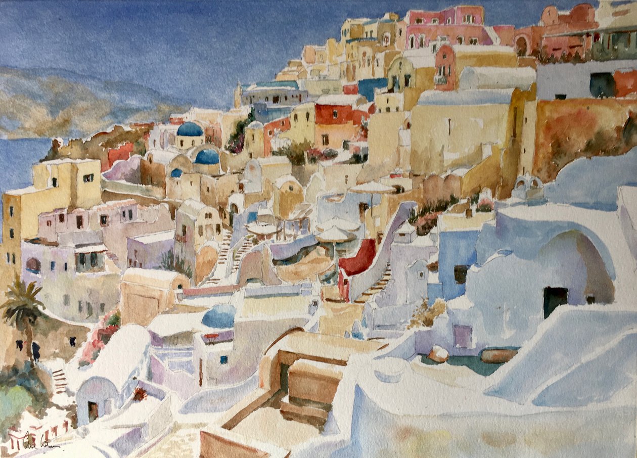 Santorini, Oia by Clive Wilson