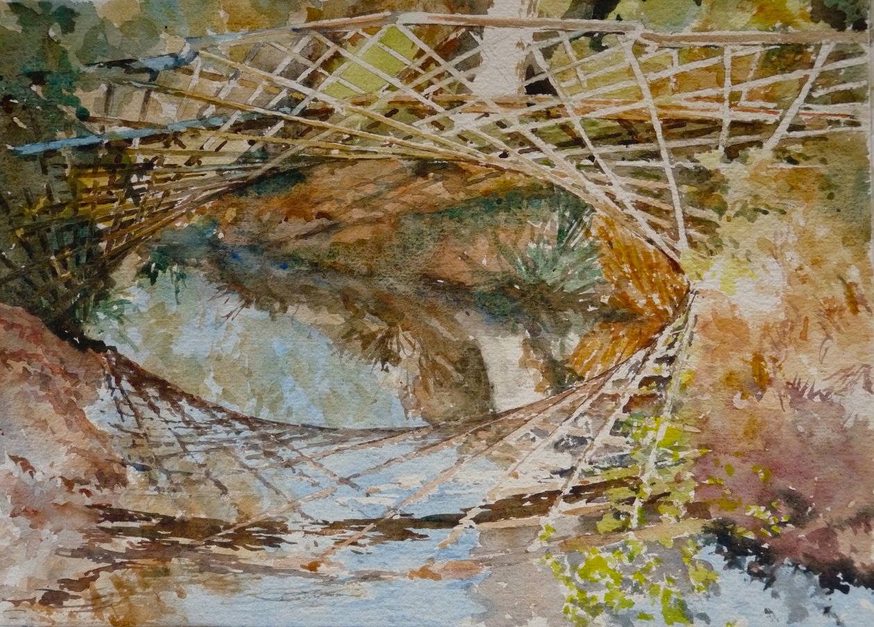 The Kingfisher Bridge - Autumn Colours, 2010 by Clive Wilson