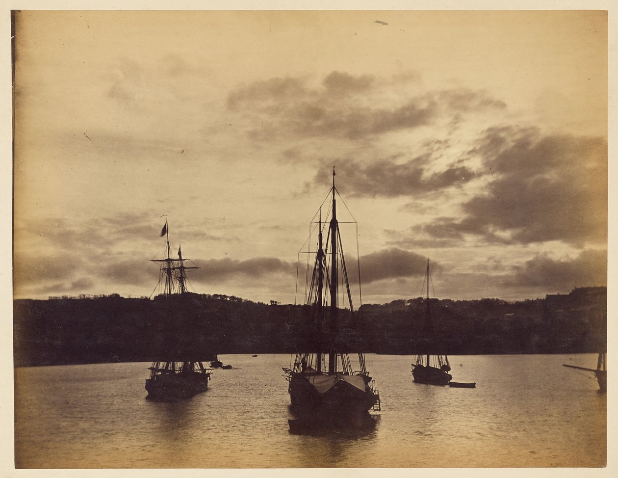 A Night Scene in the Harbor by Col. Henry Stuart Wortley