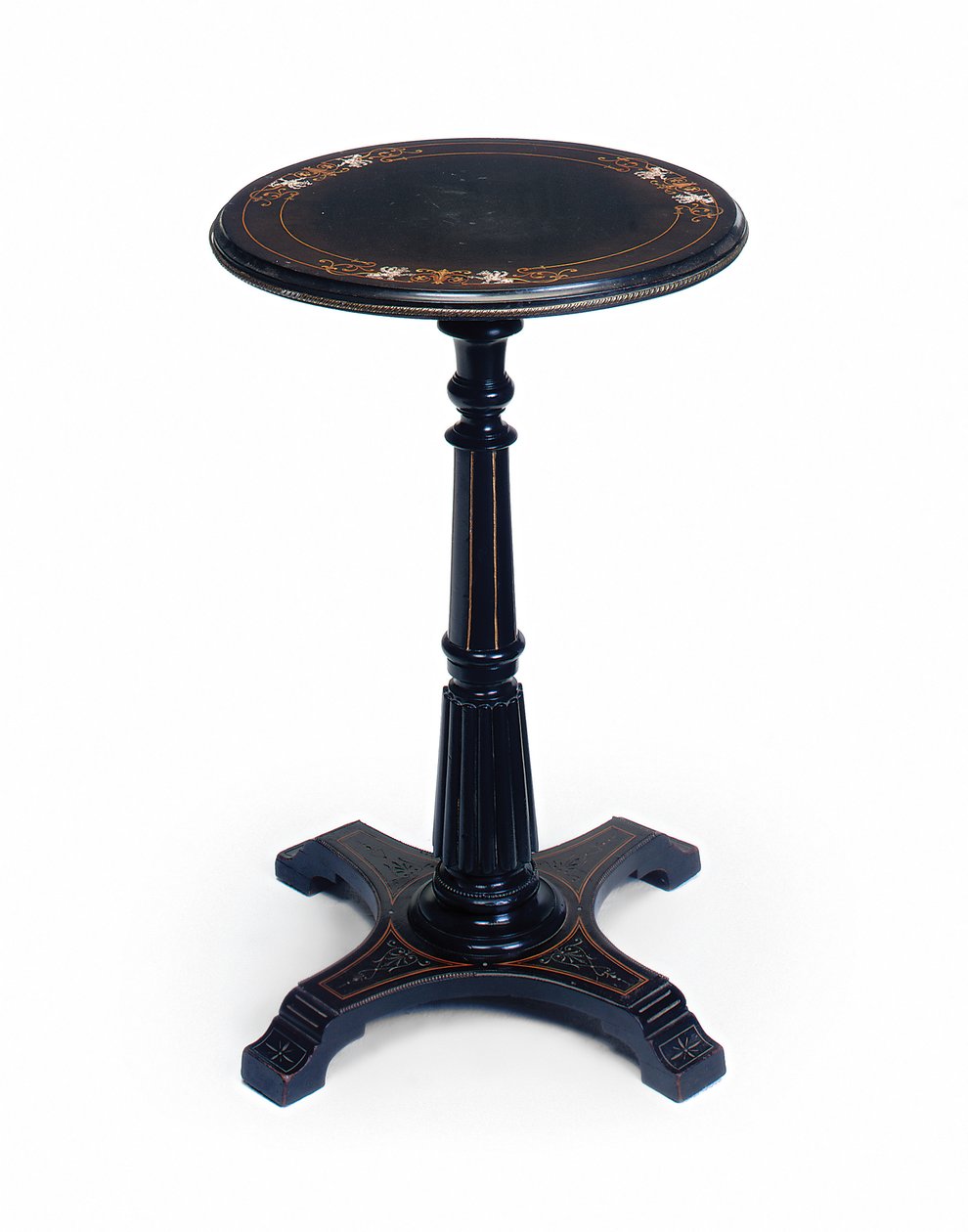 Victorian ebonised occasional table by Collinson and Lock