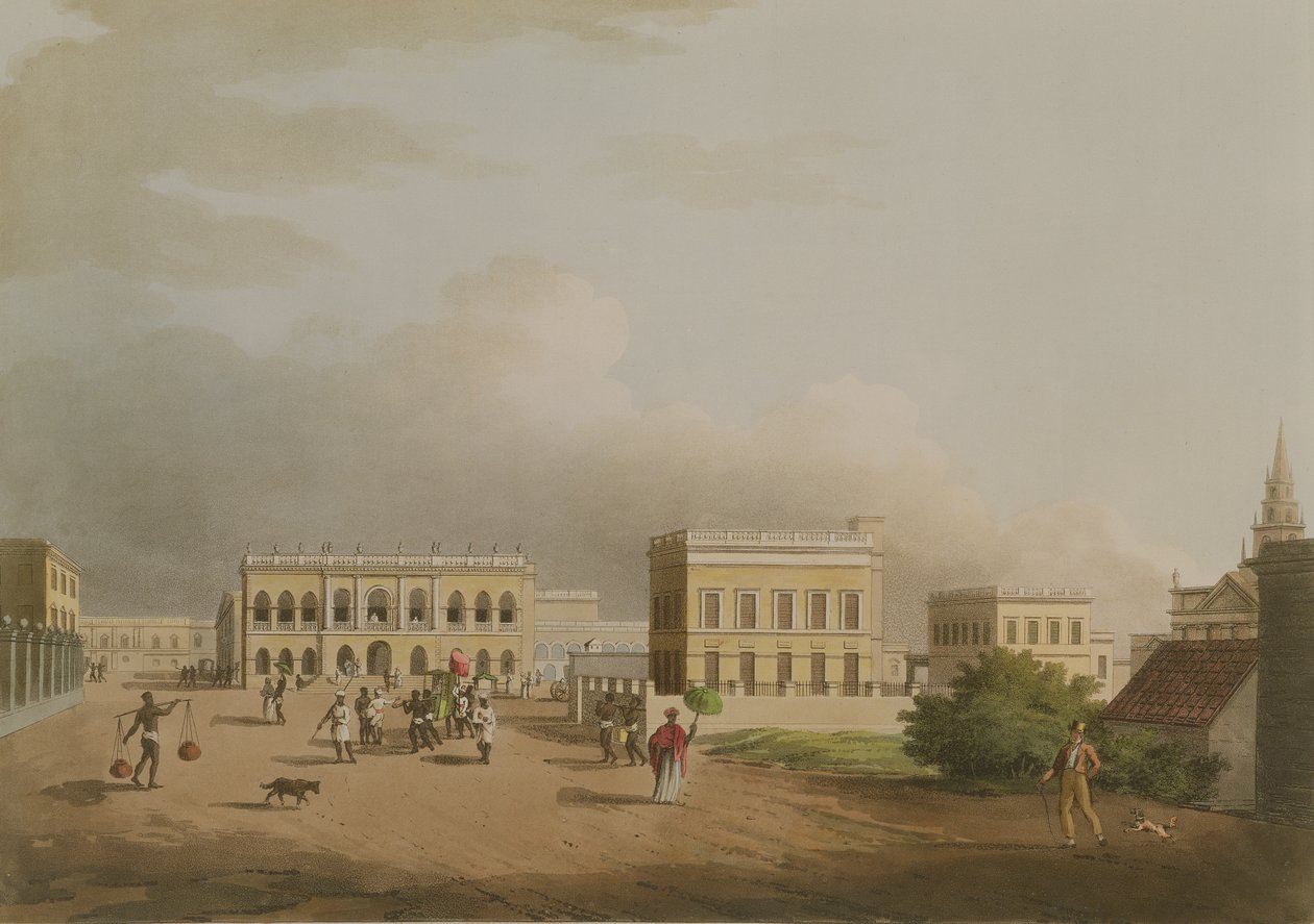 The Old Court House, Calcutta, plate 17 from Twenty Four Views in Hindostan, engraved by Harradon, published by Edward Orme, 1805 by Colonel Francis Swain Ward