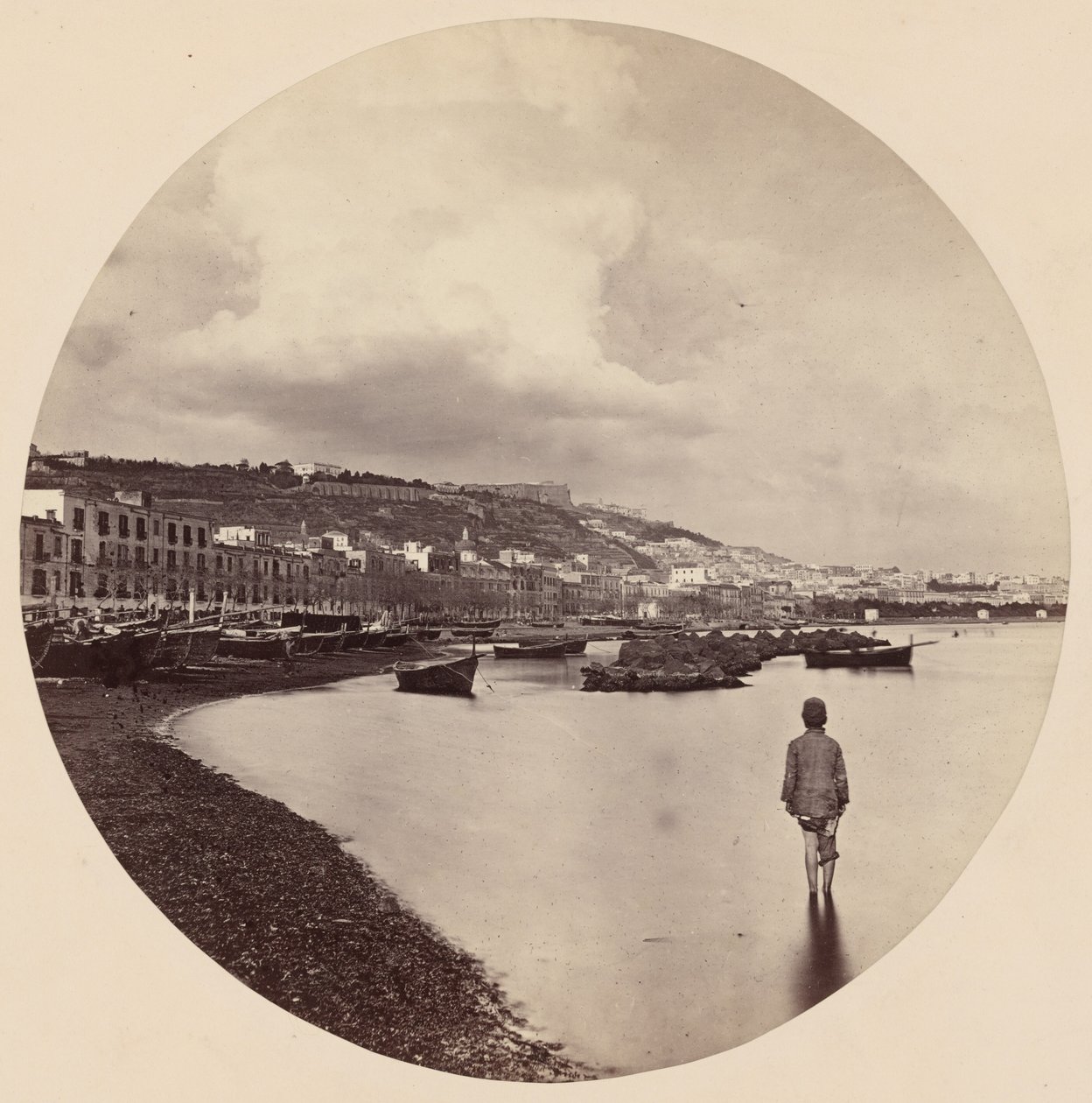The Chiaia and St. Elmo from the Mergellina, Naples, c. 1863 by Colonel Stuart Wortley