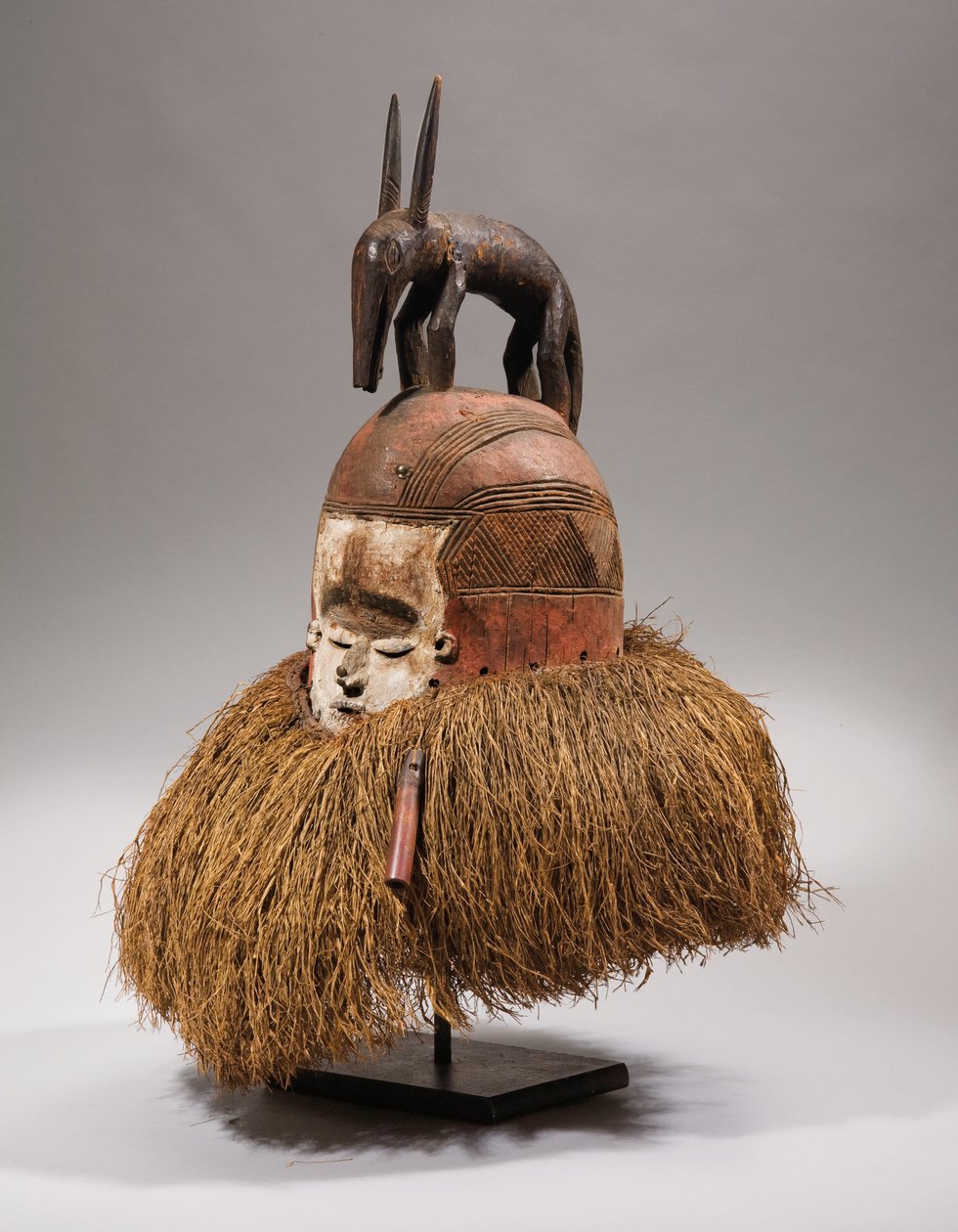 Suku helmet mask by Congolese Congolese