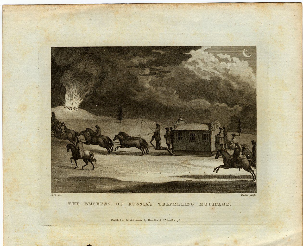 The Empress of Russia Travelling across the country by Conrad Martin Metz