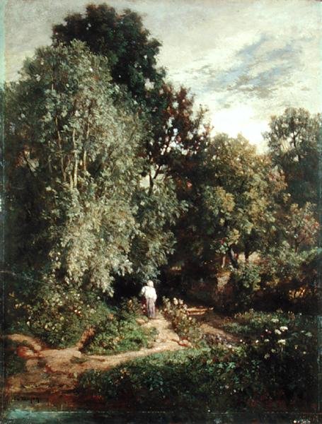 Path in a Small Wood by Constant Emile Troyon