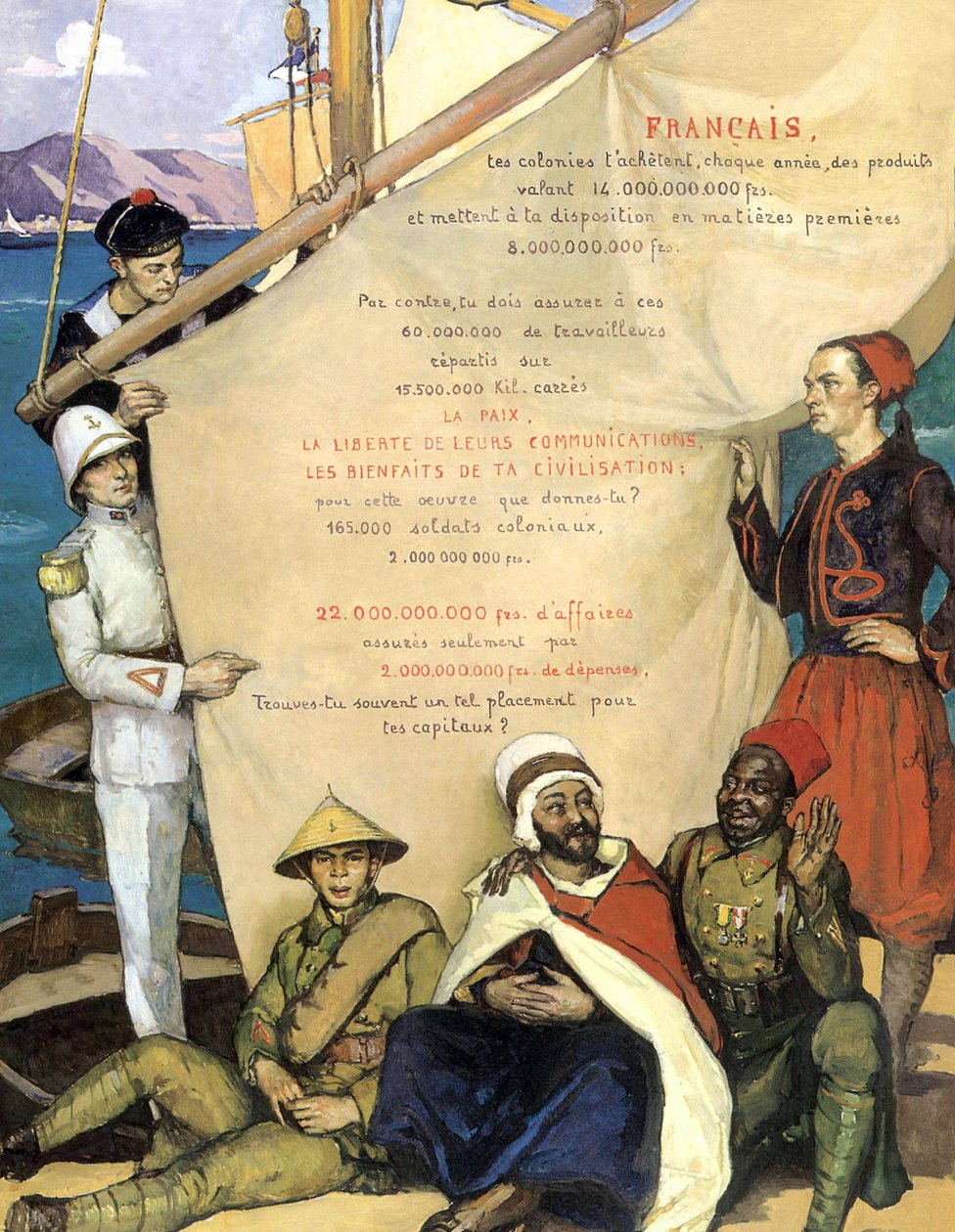 The Beneficial Effects of Colonisation, c.1920 by Constantin Font