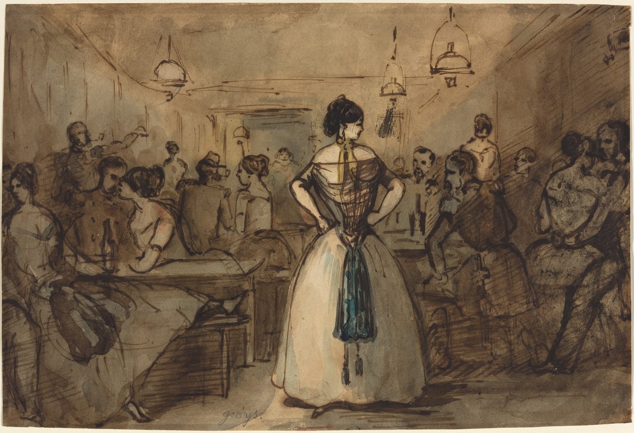 Officers and Courtesans in an Interior by Constantin Guys