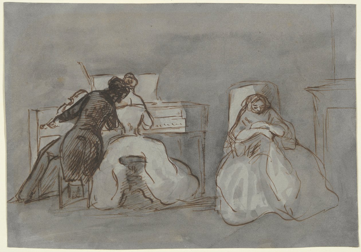 Student and Music Teacher by Constantin Guys