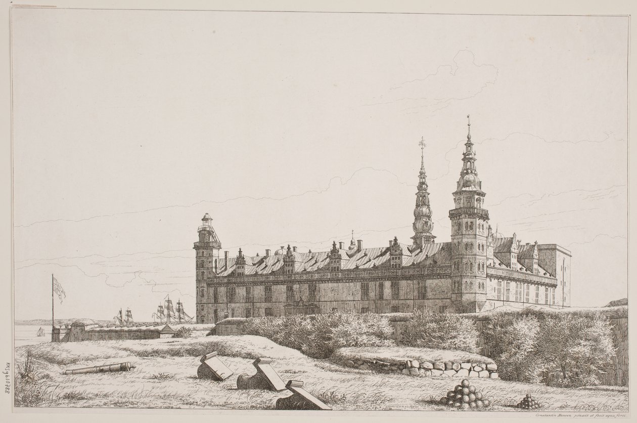 Kronborg Seen from the Northwest Side by Constantin Hansen