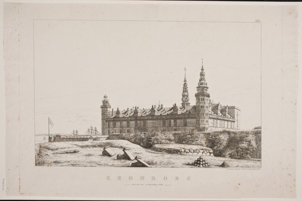 Kronborg Seen from the Northwest Side by Constantin Hansen