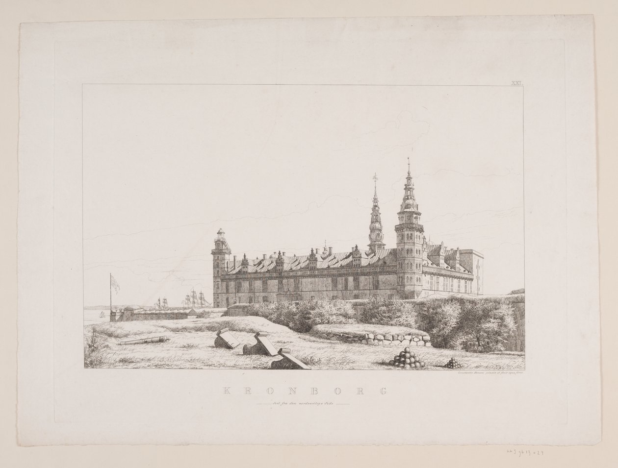 Kronborg Seen from the Northwest Side by Constantin Hansen