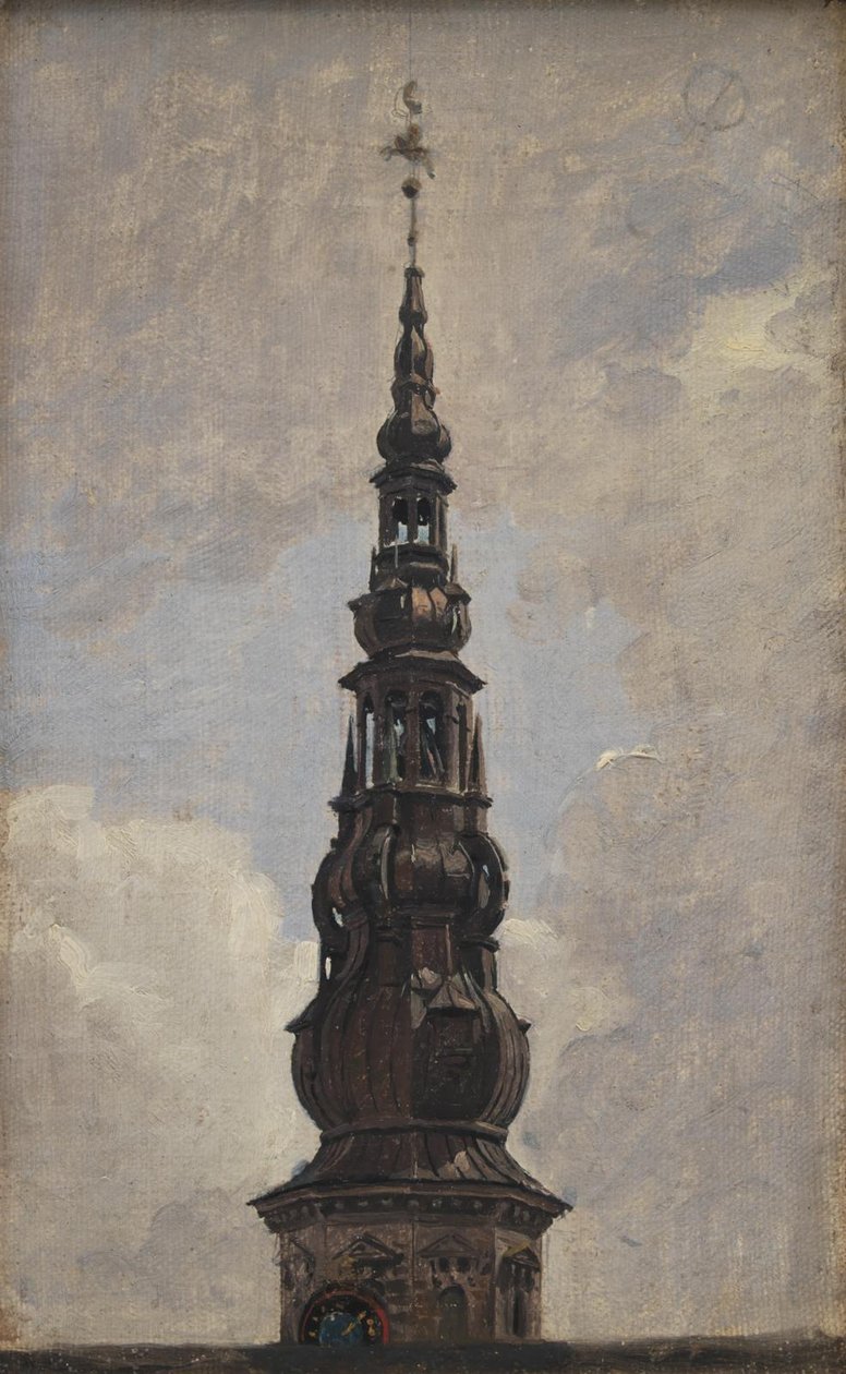The Great Spire of Kronborg Castle. Study by Constantin Hansen