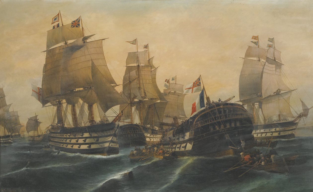The Battle of Trafalgar by Constantinos Volanakis