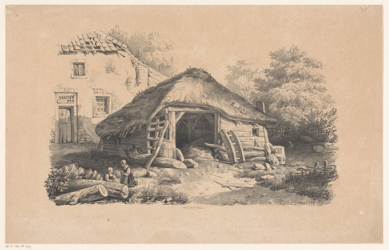 Stable at a Farm by Constantinus Cornelis Huysmans